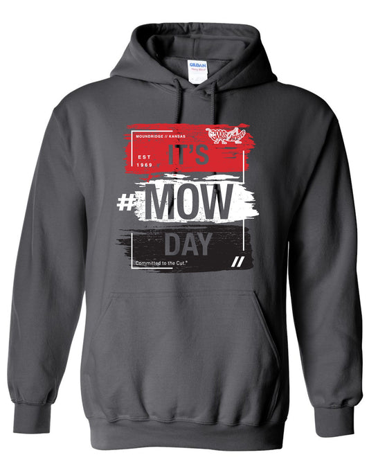 It's Mow Day Paintbrush Hoodie