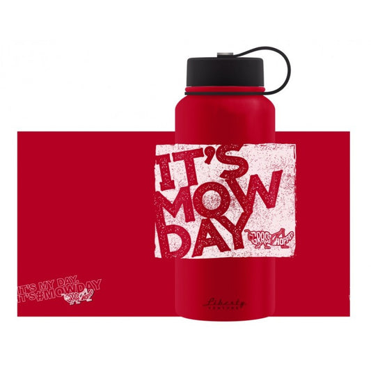 32oz Double-Wall Stainless Steel Insulated Bottle 'It's Mow Day'