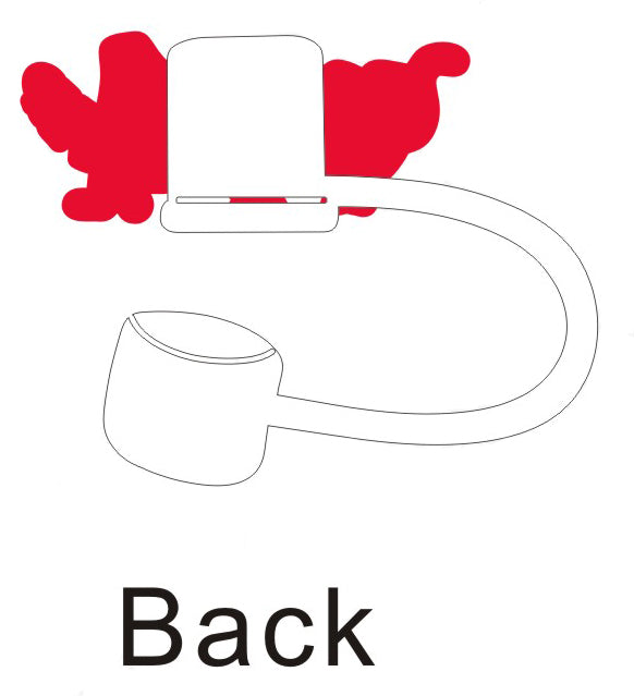 Drink Straw Topper Rubber Logo