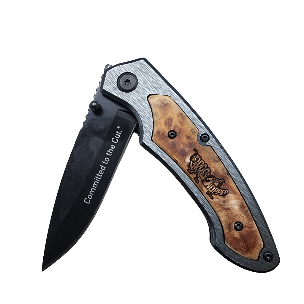 Adirondack 3.25" Gun Metal Wood Inlay Pocketknife