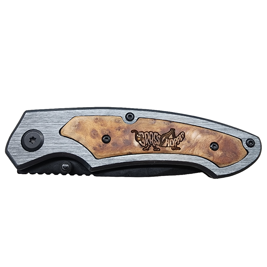 Adirondack 3.25" Gun Metal Wood Inlay Pocketknife