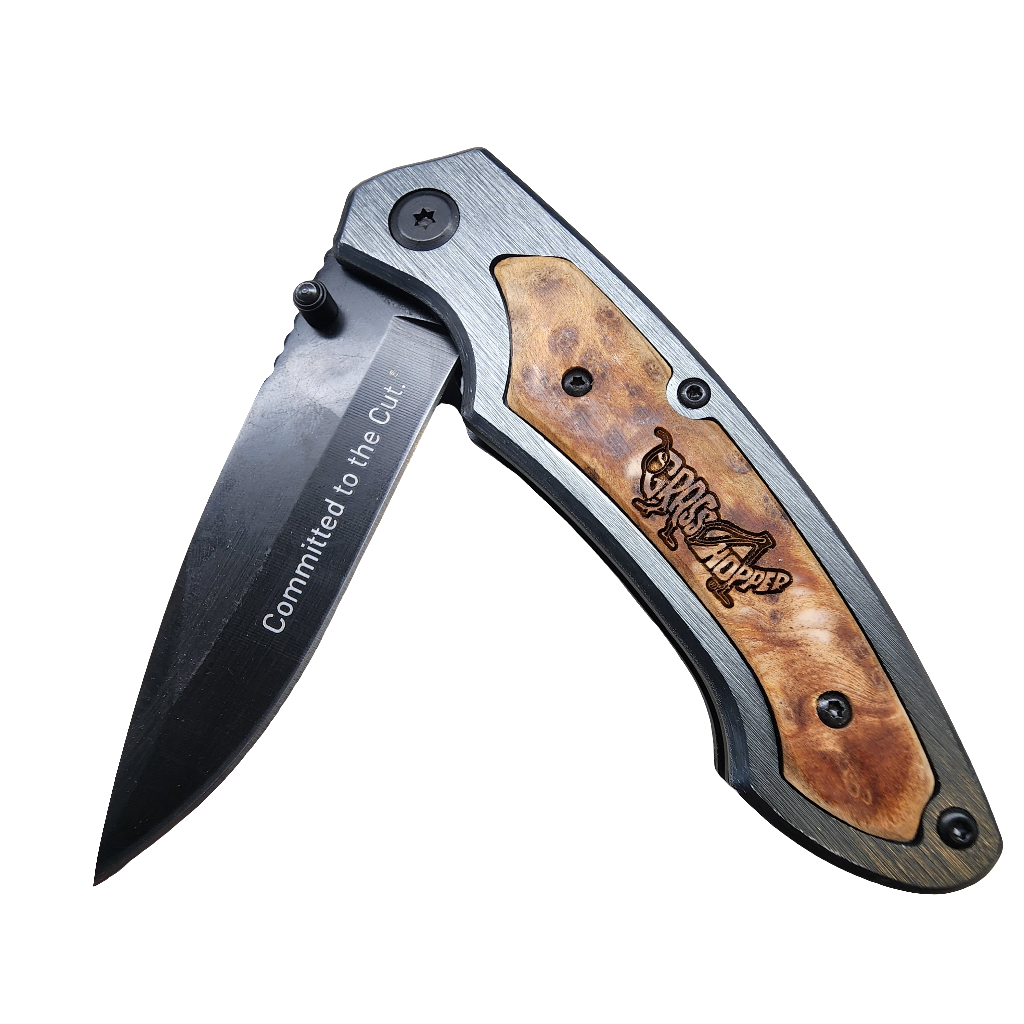 Adirondack 3.25" Gun Metal Wood Inlay Pocketknife