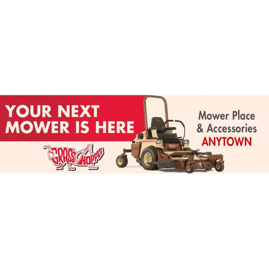 Grasshopper Mower "Your Next Mower Is Here" Billboard