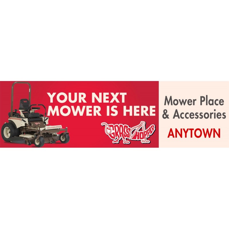 Grasshopper Mower "Your Next Mower Is Here" Billboard