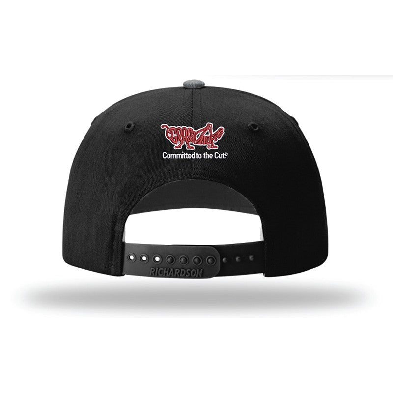 Grasshopper Mower Outline Heather/Black Trucker Hat