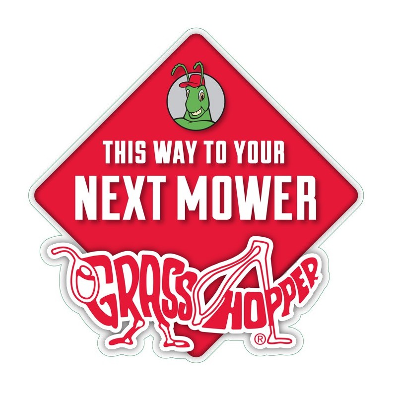 This Way To Your Next Mower Window Decal